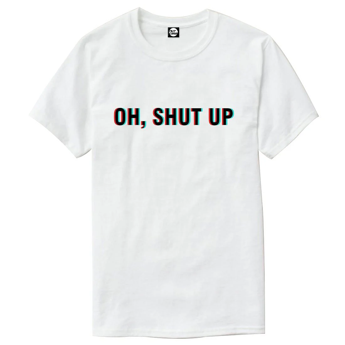 Nutcase Designer Round Neck Men's T-Shirt Wrinkle-Free Poly Cotton Tees - Oh, Shut Up - Image 4