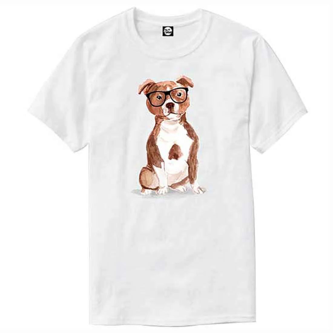 Nutcase Designer Round Neck Men's T-Shirt Wrinkle-Free Poly Cotton Tees - Smart Hip Dog - Image 4
