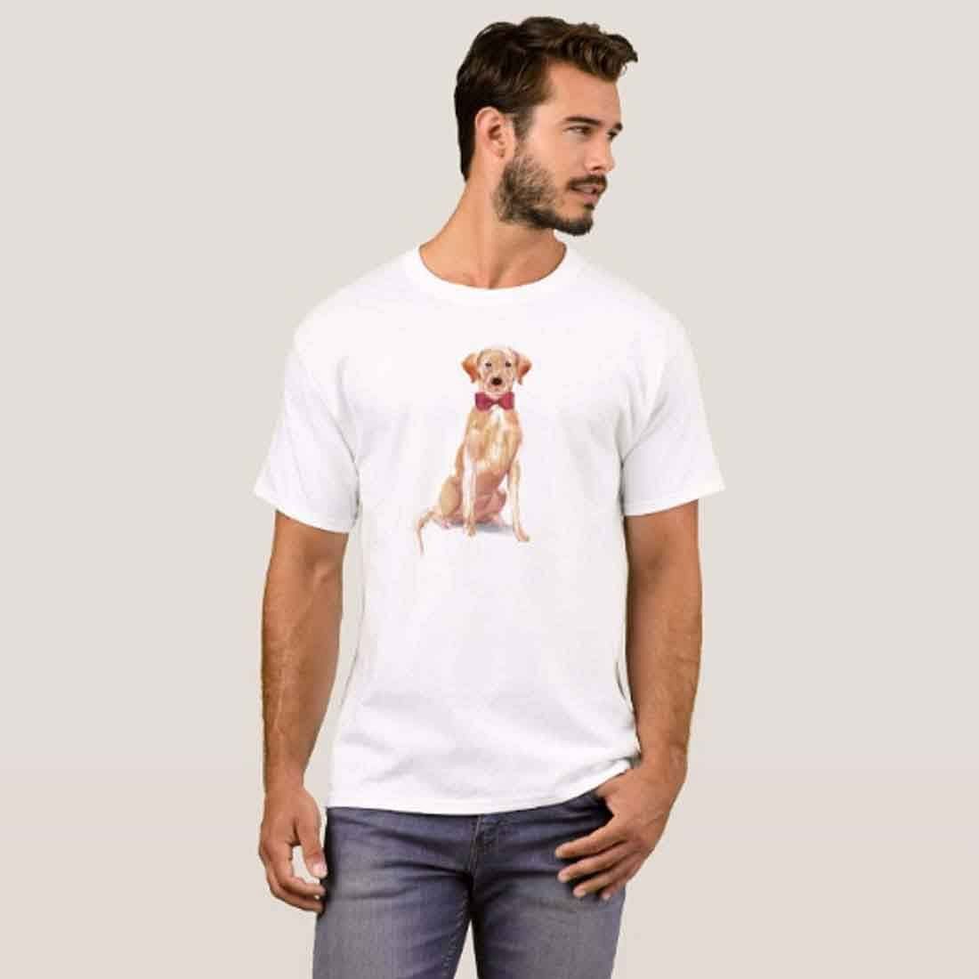 Nutcase Designer Round Neck Men's T-Shirt Wrinkle-Free Poly Cotton Tees - Loving Lab - Image 3