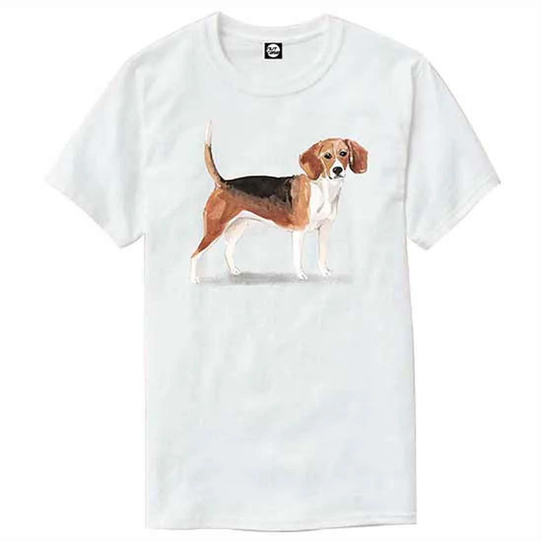Nutcase Designer Round Neck Men's T-Shirt Wrinkle-Free Poly Cotton Tees - Cute Dog - Image 4