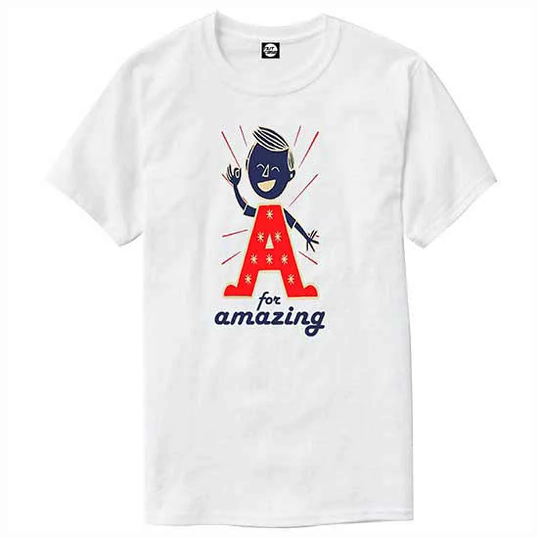 Nutcase Designer Round Neck Men's T-Shirt Wrinkle-Free Poly Cotton Tees - A for Amazing - Image 4