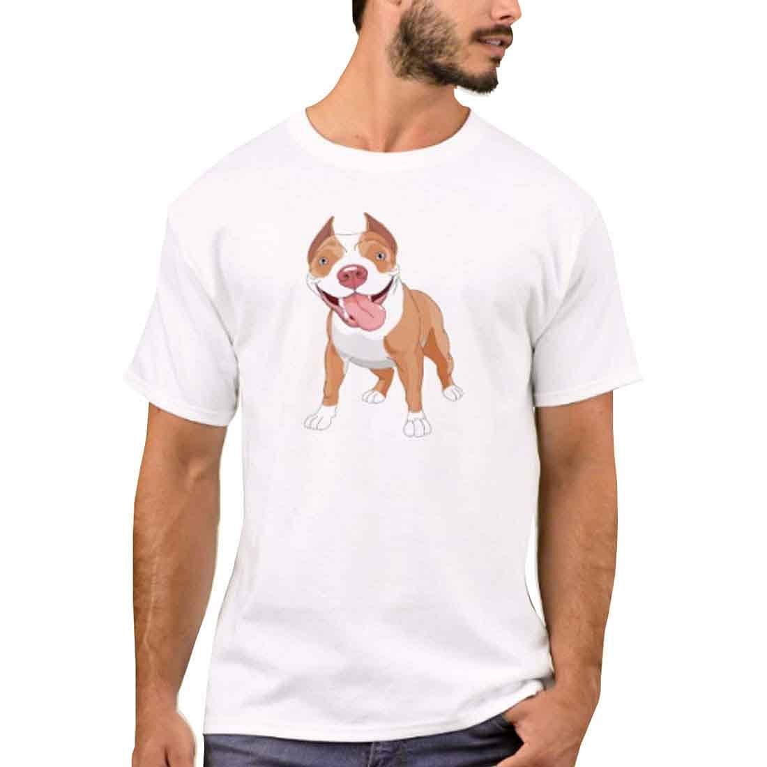 Nutcase Designer Round Neck Men's T-Shirt Wrinkle-Free Poly Cotton Tees - Doggy