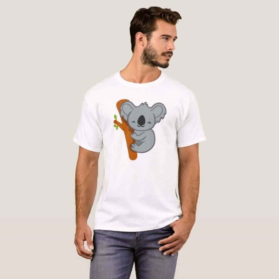 Nutcase Designer Round Neck Men's T-Shirt Wrinkle-Free Poly Cotton Tees - Cute Panda - Image 3