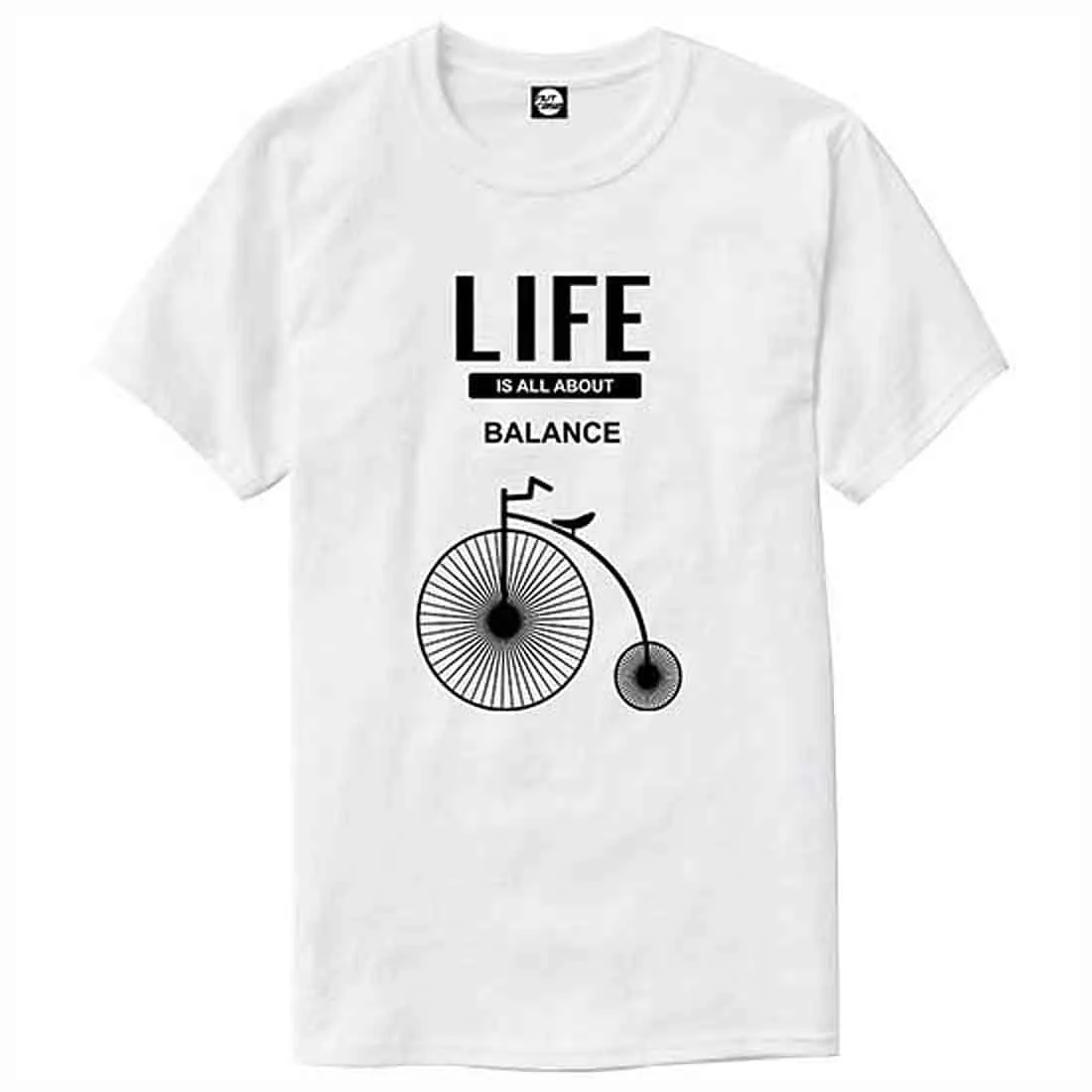 Nutcase Designer Round Neck Men's T-Shirt Wrinkle-Free Poly Cotton Tees - Life is All About Balance - Image 4