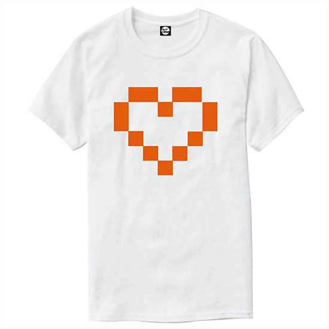 Nutcase Designer Round Neck Men's T-Shirt Wrinkle-Free Poly Cotton Tees - 8 Bit Heart - Image 4
