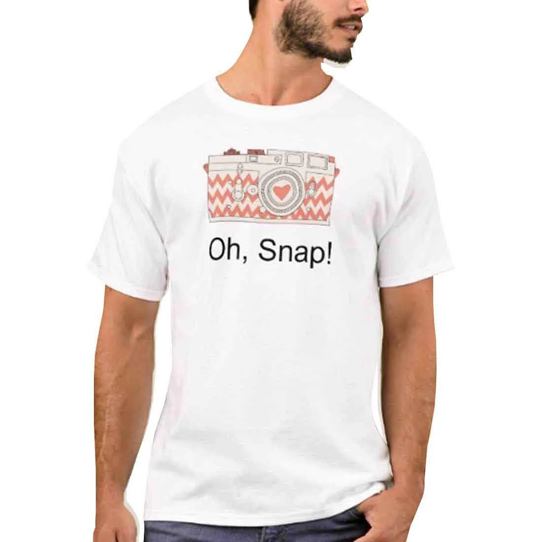 Nutcase Designer Round Neck Men's T-Shirt Wrinkle-Free Poly Cotton Tees - Oh Snap