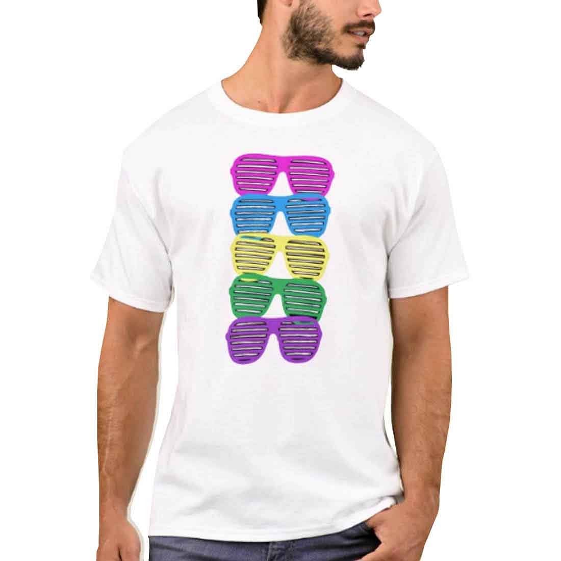 Nutcase Designer Round Neck Men's T-Shirt Wrinkle-Free Poly Cotton Tees - Colorful Specks