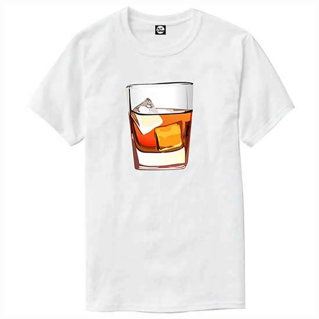 Nutcase Designer Round Neck Men's T-Shirt Wrinkle-Free Poly Cotton Tees - Whiskey On Rock - Image 4