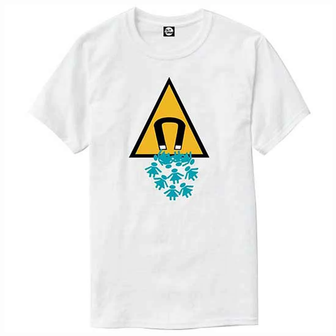 Nutcase Designer Round Neck Men's T-Shirt Wrinkle-Free Poly Cotton Tees - Magnet - Image 4