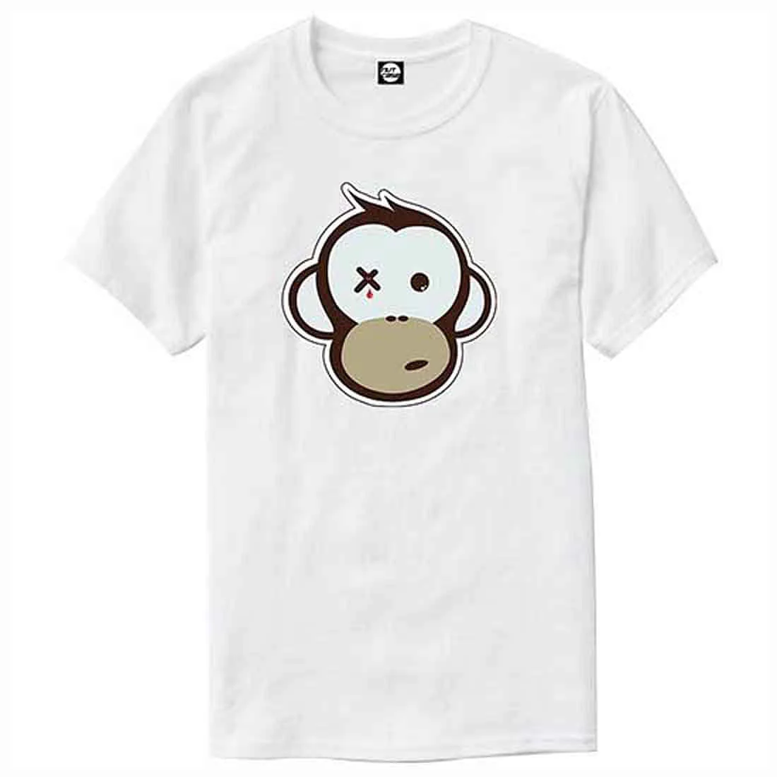 Nutcase Designer Round Neck Men's T-Shirt Wrinkle-Free Poly Cotton Tees - Crying Monkey - Image 4