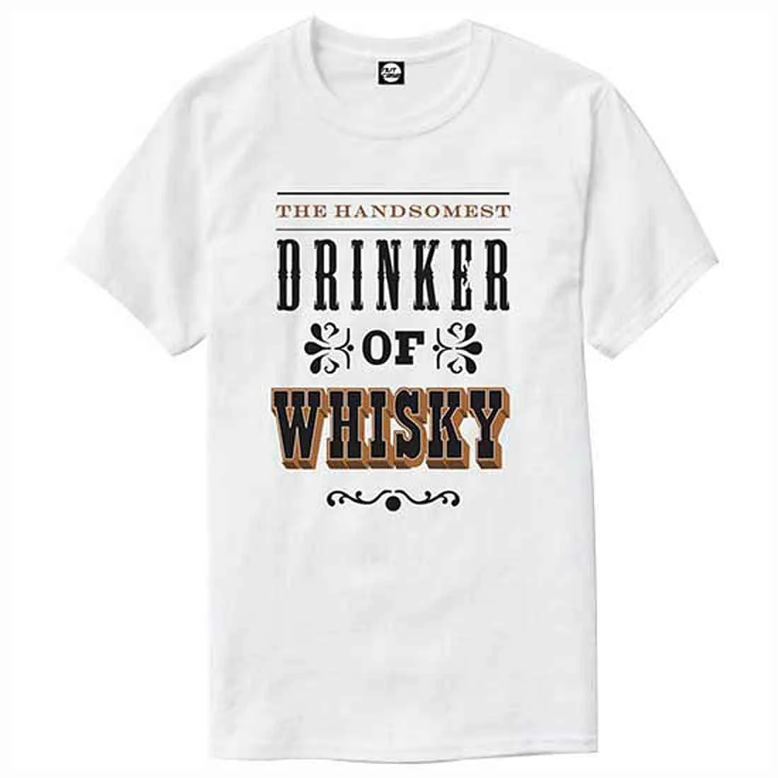 Nutcase Designer Round Neck Men's T-Shirt Wrinkle-Free Poly Cotton Tees - Drinker of Whisky - Image 4