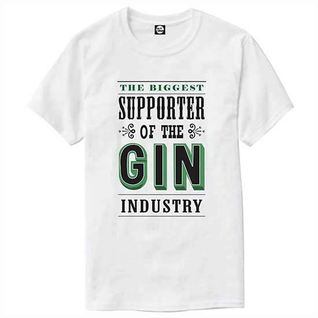 Nutcase Designer Round Neck Men's T-Shirt Wrinkle-Free Poly Cotton Tees - Supporter of The Gin - Image 4