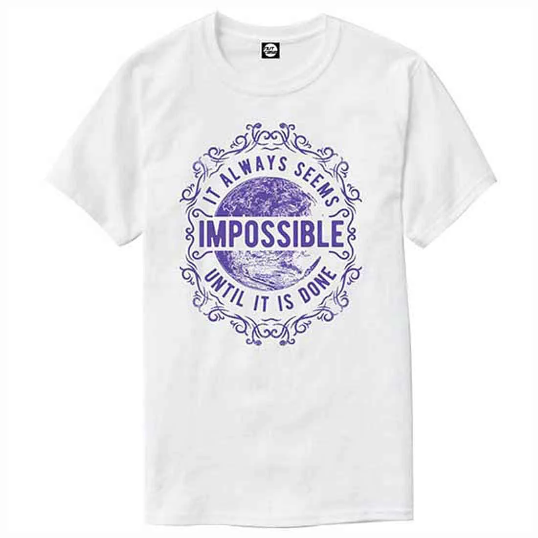 Nutcase Designer Round Neck Men's T-Shirt Wrinkle-Free Poly Cotton Tees - Impossible - Image 4