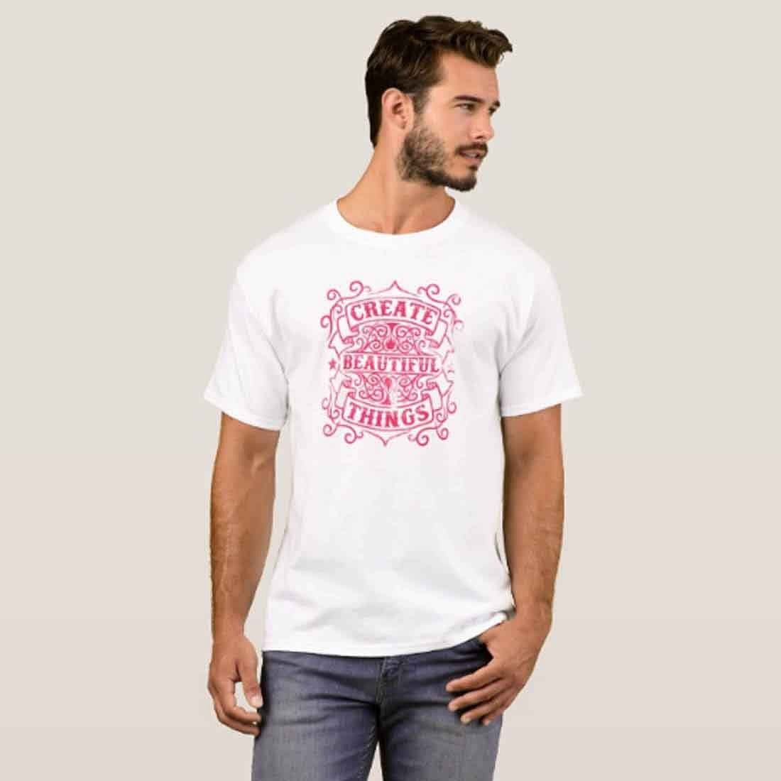 Nutcase Designer Round Neck Men's T-Shirt Wrinkle-Free Poly Cotton Tees - Beautiful - Image 3