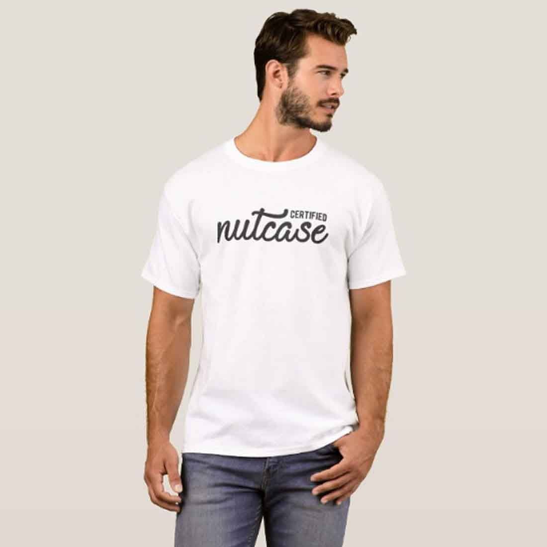 Nutcase Designer Round Neck Men's T-Shirt Wrinkle-Free Poly Cotton Tees - Certified - Image 3