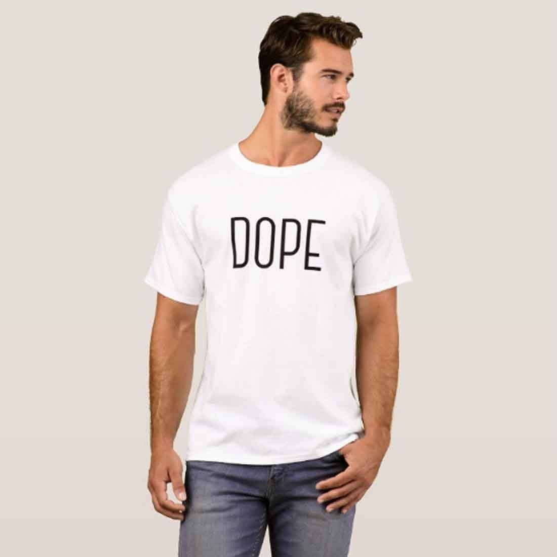 Nutcase Designer Round Neck Men's T-Shirt Wrinkle-Free Poly Cotton Tees - Dope - Image 3