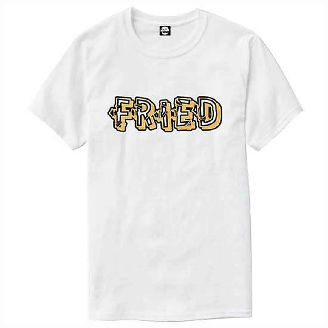 Nutcase Designer Round Neck Men's T-Shirt Wrinkle-Free Poly Cotton Tees - Fried - Image 4
