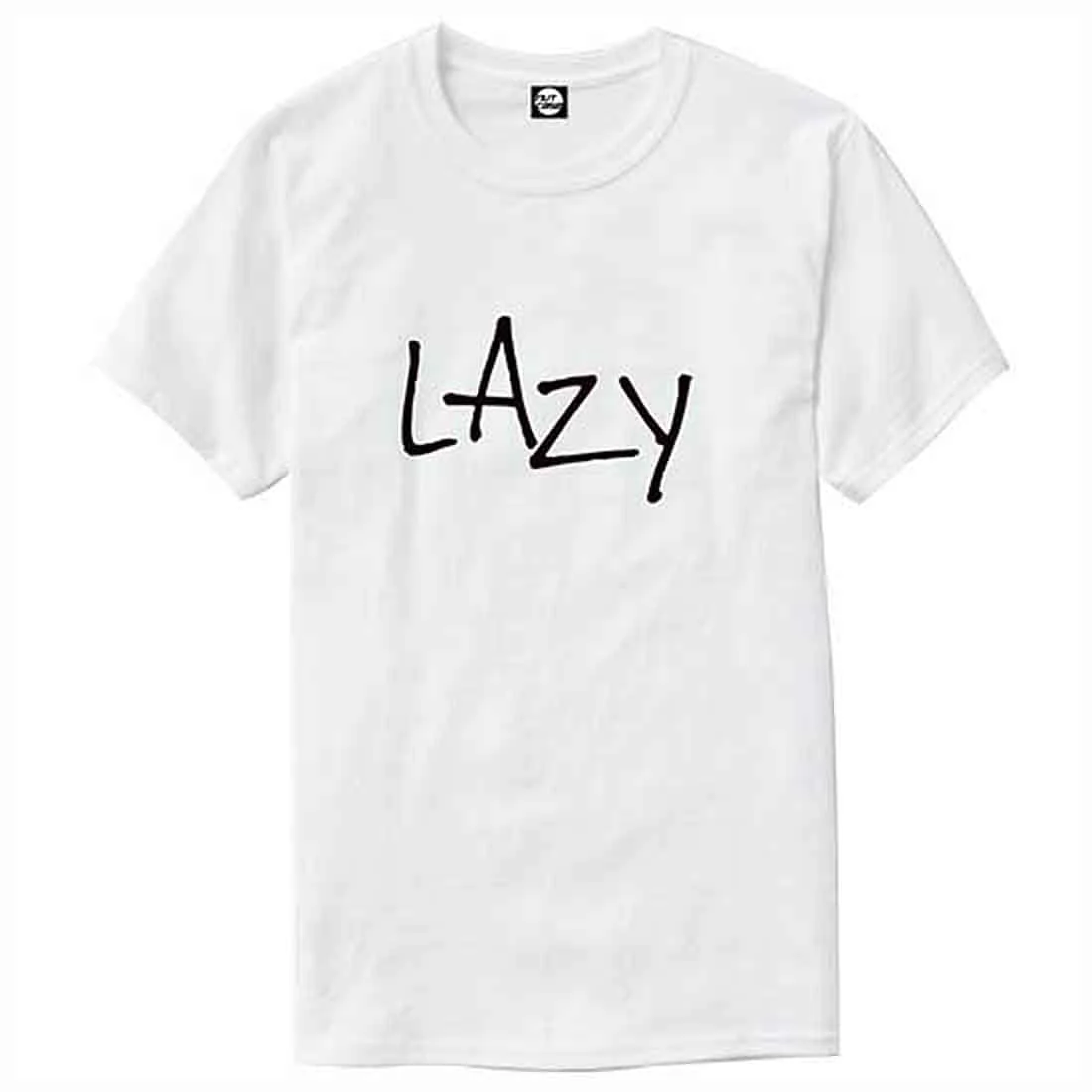 Nutcase Designer Round Neck Men's T-Shirt Wrinkle-Free Poly Cotton Tees - Lazy - Image 4
