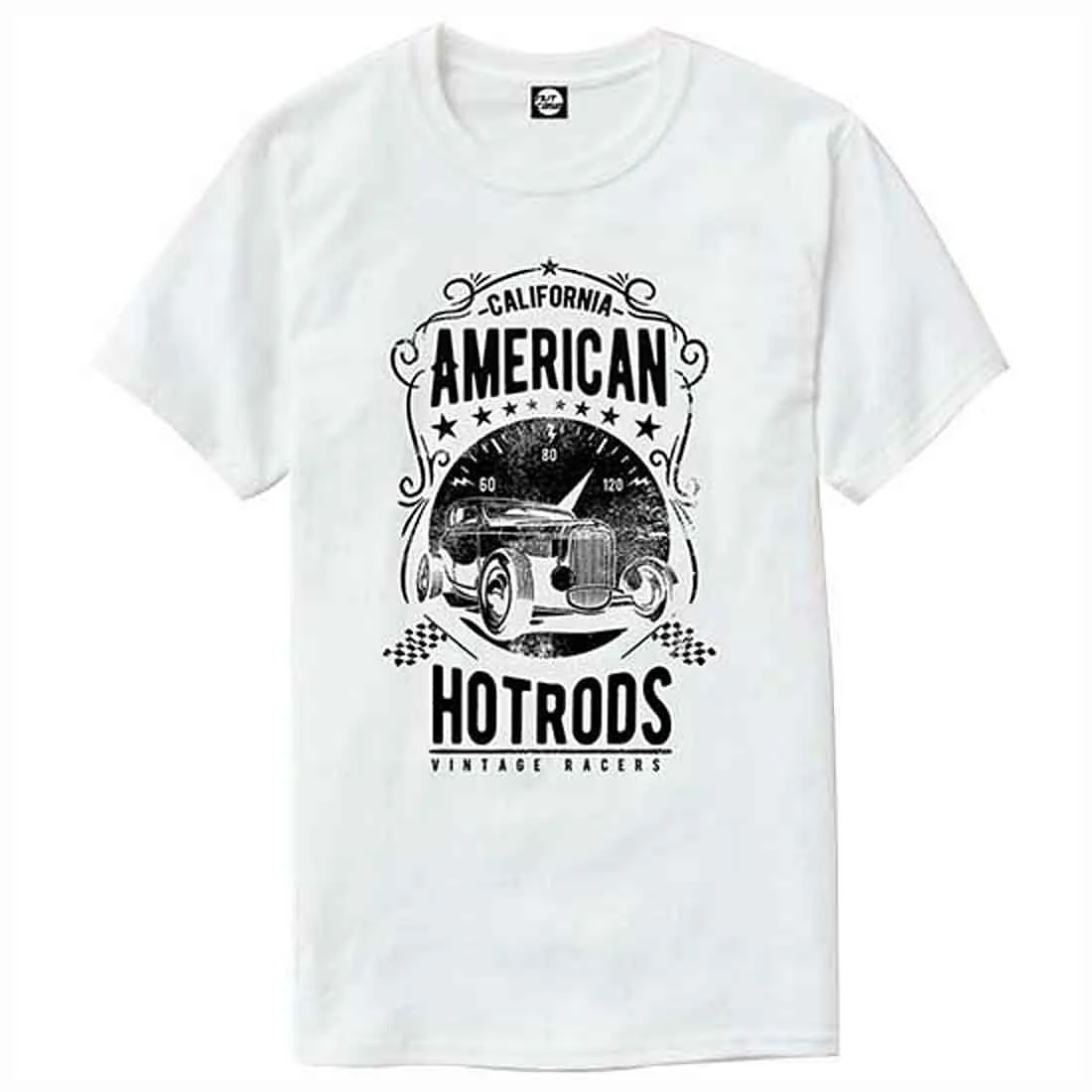 Nutcase Designer Round Neck Men's T-Shirt Wrinkle-Free Poly Cotton Tees - American Hotrods - Image 4