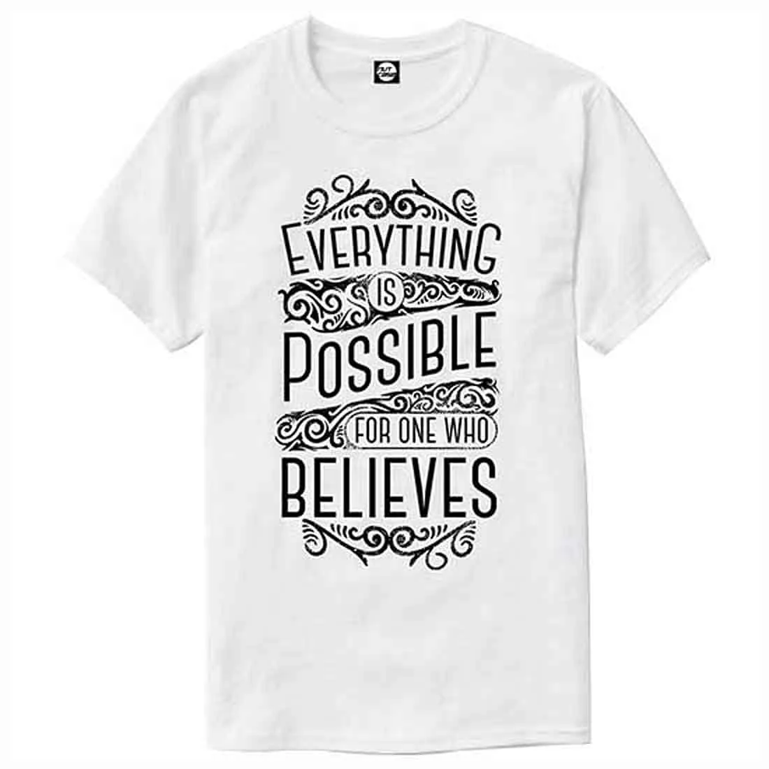Nutcase Designer Round Neck Men's T-Shirt Wrinkle-Free Poly Cotton Tees - Everything is Possible - Image 4