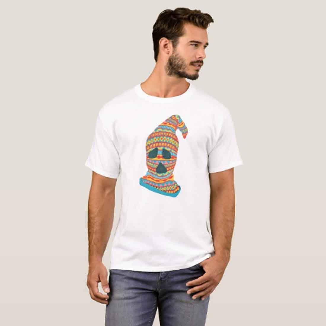 Nutcase Designer Round Neck Men's T-Shirt Wrinkle-Free Poly Cotton Tees - Ghost Face - Image 3