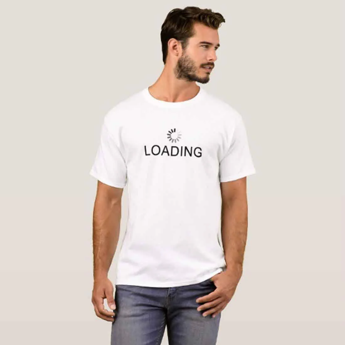 Nutcase Designer Round Neck Men's T-Shirt Wrinkle-Free Poly Cotton Tees - Loading - Image 3