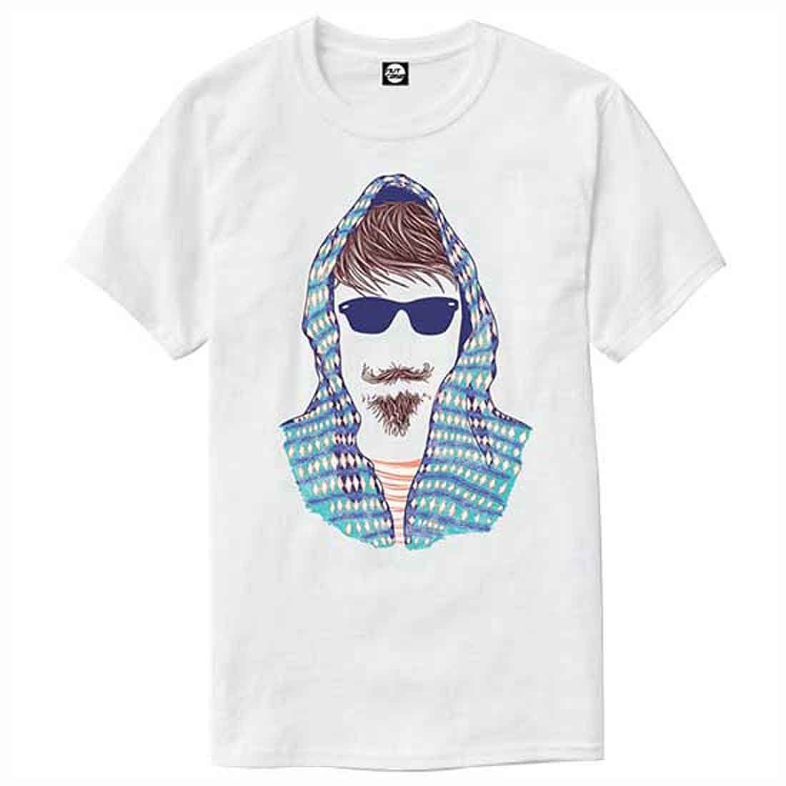 Nutcase Designer Round Neck Men's T-Shirt Wrinkle-Free Poly Cotton Tees - Hipster Style - Image 4