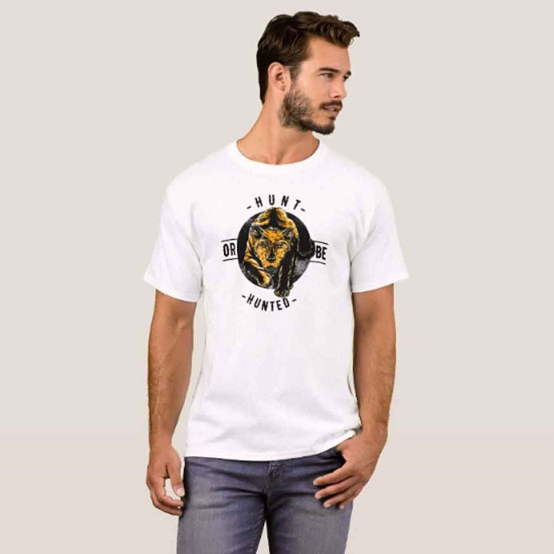 Nutcase Designer Round Neck Men's T-Shirt Wrinkle-Free Poly Cotton Tees - Hunted - Image 3
