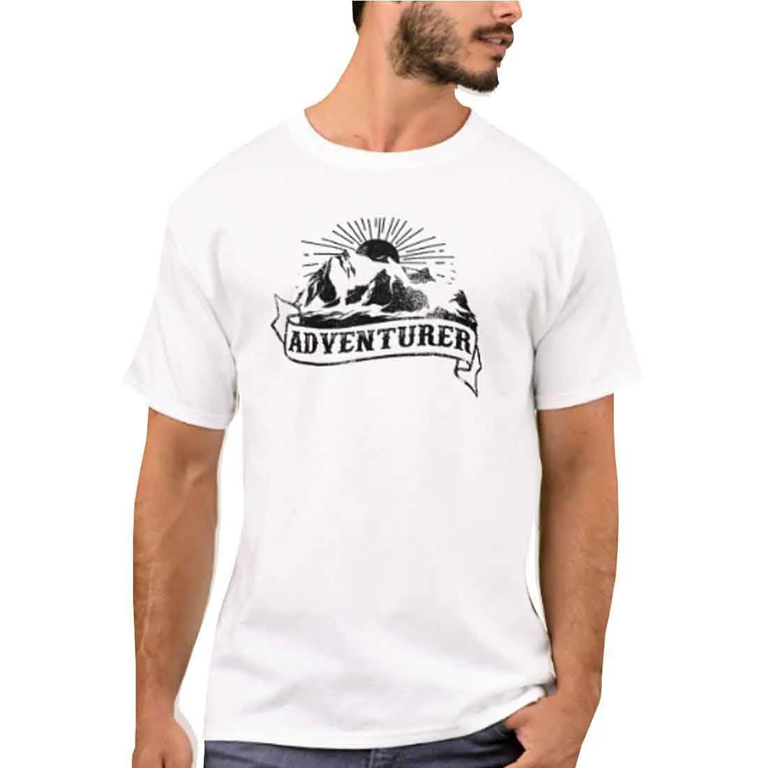 Nutcase Designer Round Neck Men's T-Shirt Wrinkle-Free Poly Cotton Tees - Adventure