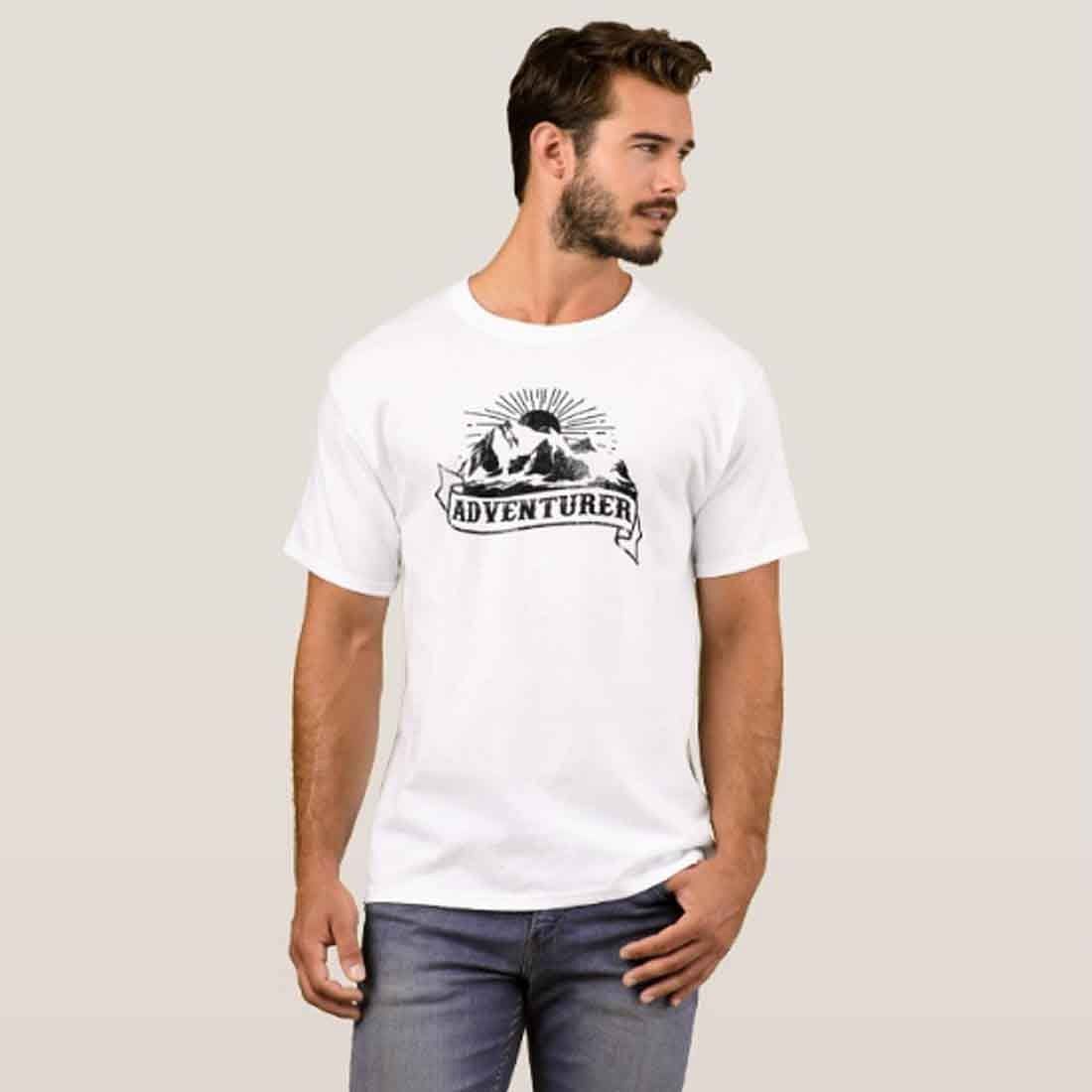 Nutcase Designer Round Neck Men's T-Shirt Wrinkle-Free Poly Cotton Tees - Adventure - Image 3