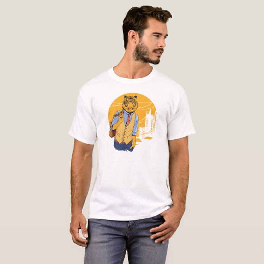 Nutcase Designer Round Neck Men's T-Shirt Wrinkle-Free Poly Cotton Tees - Hip Tager - Image 3
