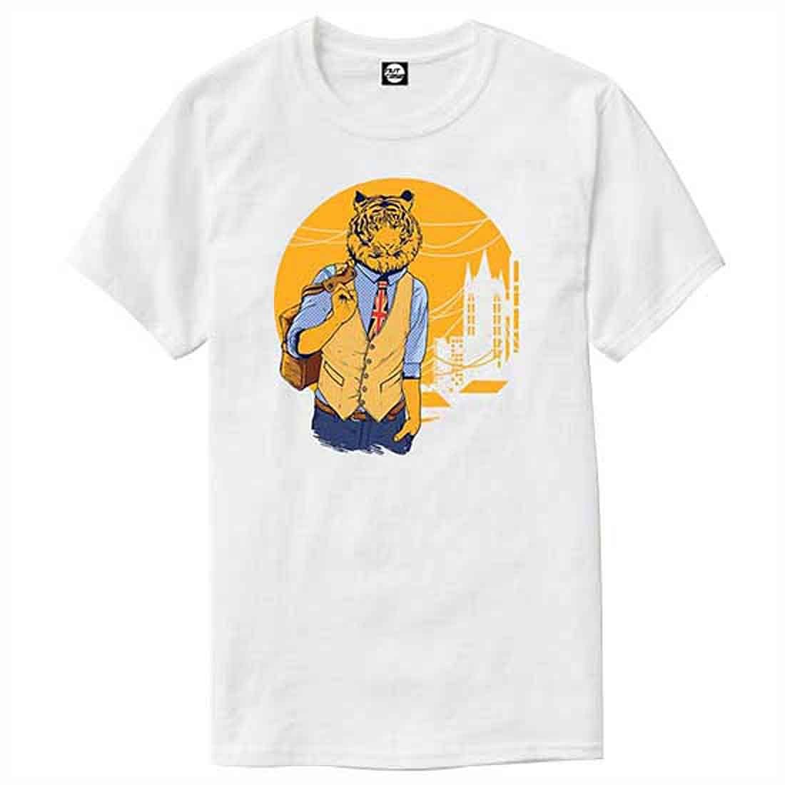 Nutcase Designer Round Neck Men's T-Shirt Wrinkle-Free Poly Cotton Tees - Hip Tager - Image 4