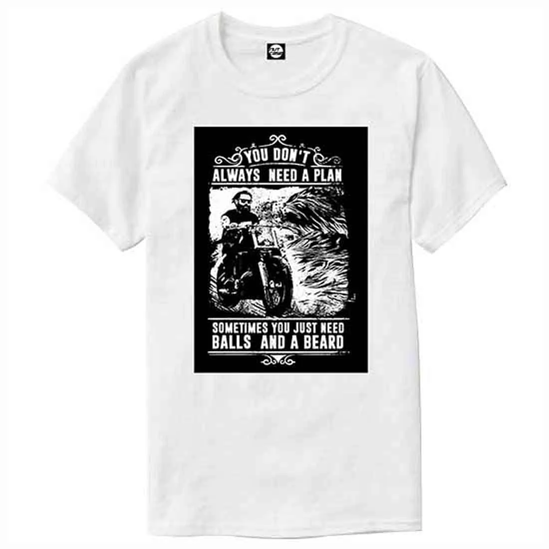 Nutcase Designer Round Neck Men's T-Shirt Wrinkle-Free Poly Cotton Tees - Always Need A Plan - Image 4