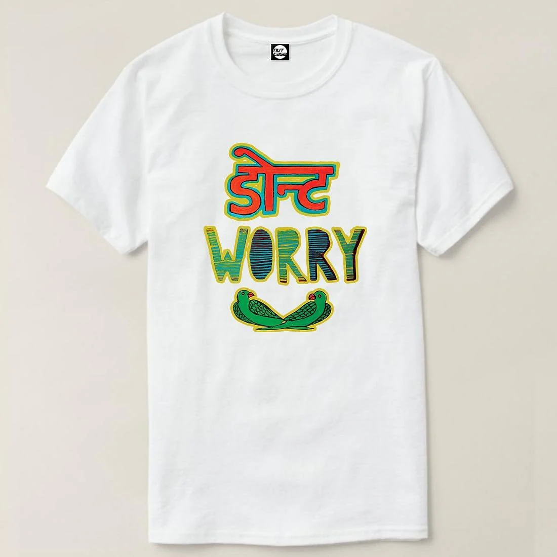 Nutcase Designer Round Neck Men's T-Shirt Wrinkle-Free Poly Cotton Tees - Don’t Worry - Image 4