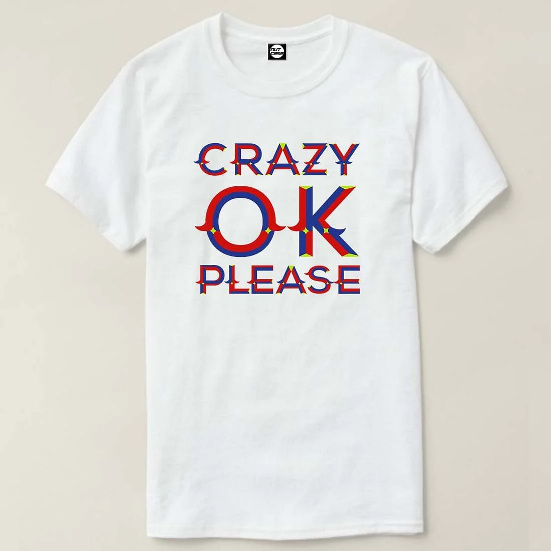 Nutcase Designer Round Neck Men's T-Shirt Wrinkle-Free Poly Cotton Tees - Crazy Ok Please - Image 4