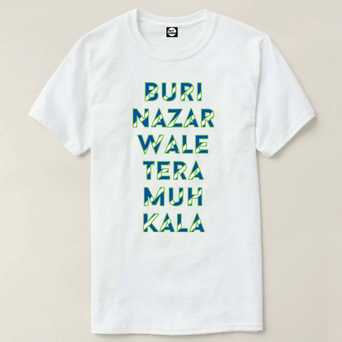 Nutcase Designer Round Neck Men's T-Shirt Wrinkle-Free Poly Cotton Tees - Buri Nazar - Image 4