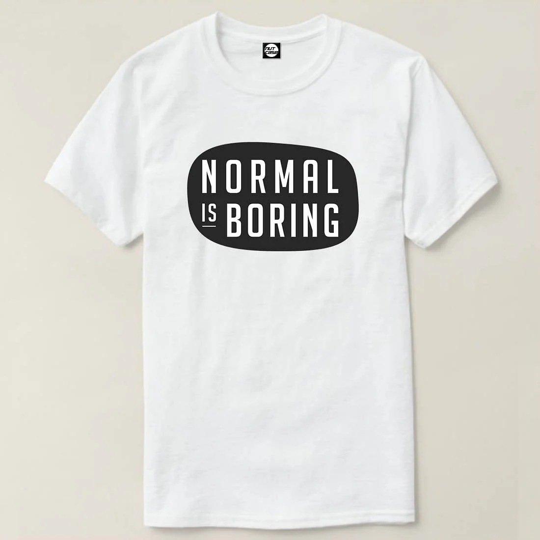 Nutcase Designer Round Neck Men's T-Shirt Wrinkle-Free Poly Cotton Tees - Normal is Boring - Image 4