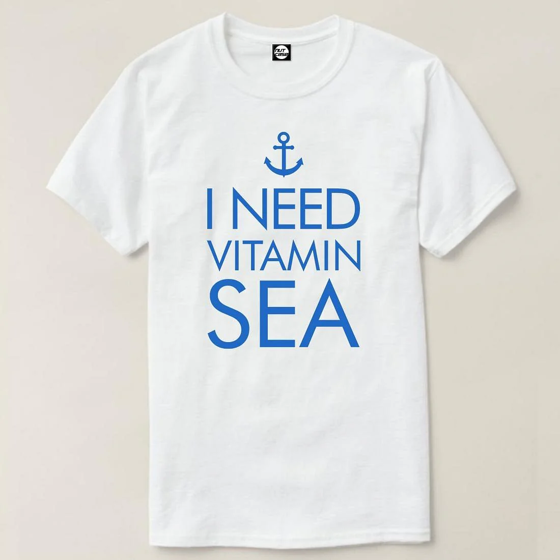 Nutcase Designer Round Neck Men's T-Shirt Wrinkle-Free Poly Cotton Tees - I Need Vitamin Sea - Image 4