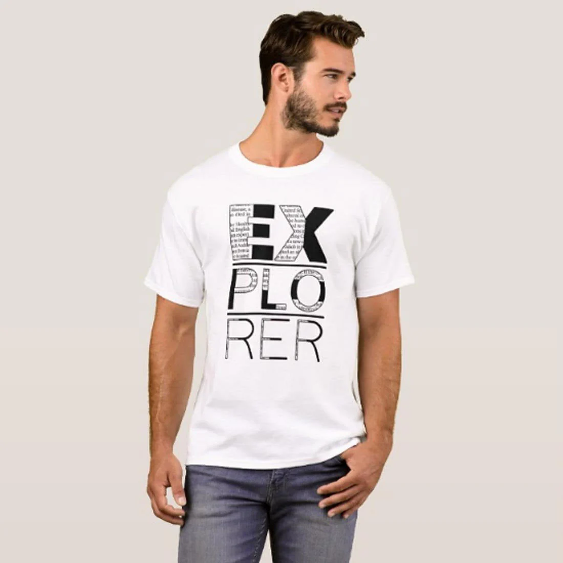Nutcase Designer Round Neck Men's T-Shirt Wrinkle-Free Poly Cotton Tees - Explorer Black - Image 3