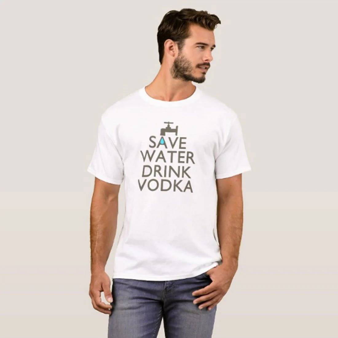 Nutcase Designer Round Neck Men's T-Shirt Wrinkle-Free Poly Cotton Tees - Bon Voyage - Image 3