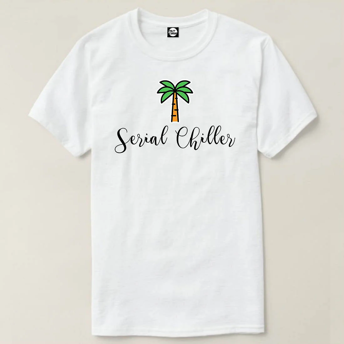Nutcase Designer Round Neck Men's T-Shirt Wrinkle-Free Poly Cotton Tees - Seiral Chiller - Image 4