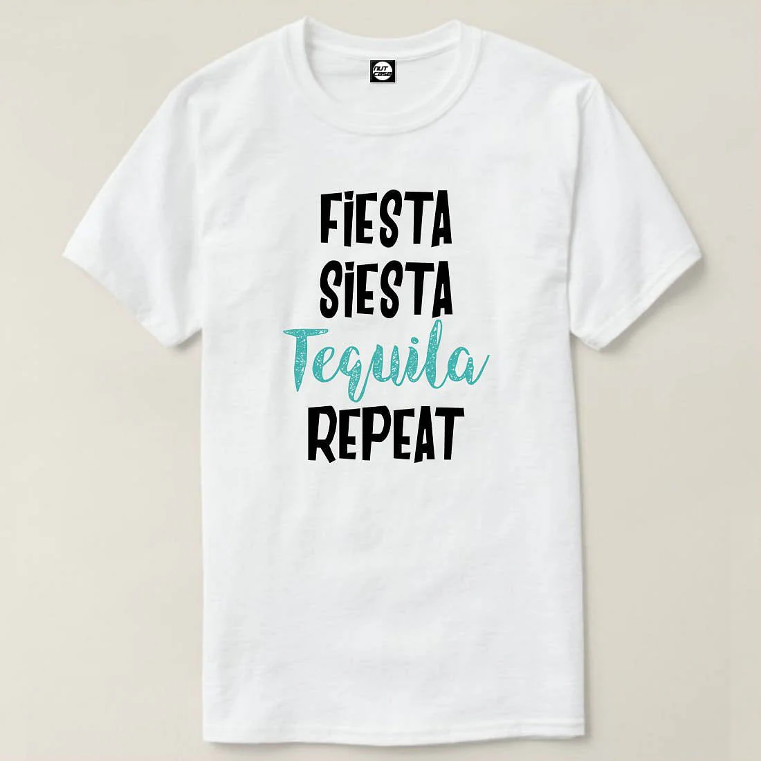 Nutcase Designer Round Neck Men's T-Shirt Wrinkle-Free Poly Cotton Tees - Fiesta Siesta - Image 4