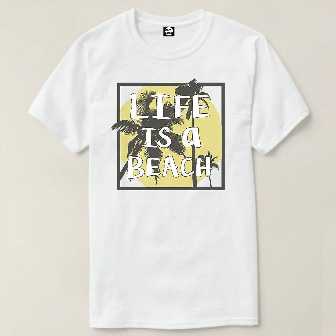 Nutcase Designer Round Neck Men's T-Shirt Wrinkle-Free Poly Cotton Tees - Life is A Beach - Image 4