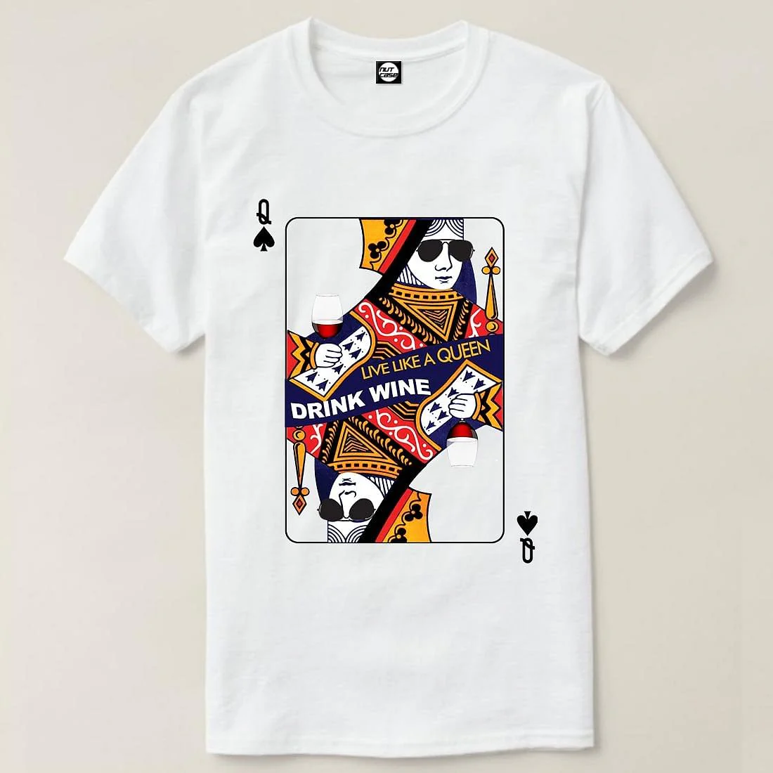 Nutcase Designer Round Neck Men's T-Shirt Wrinkle-Free Poly Cotton Tees - Queen - Image 4