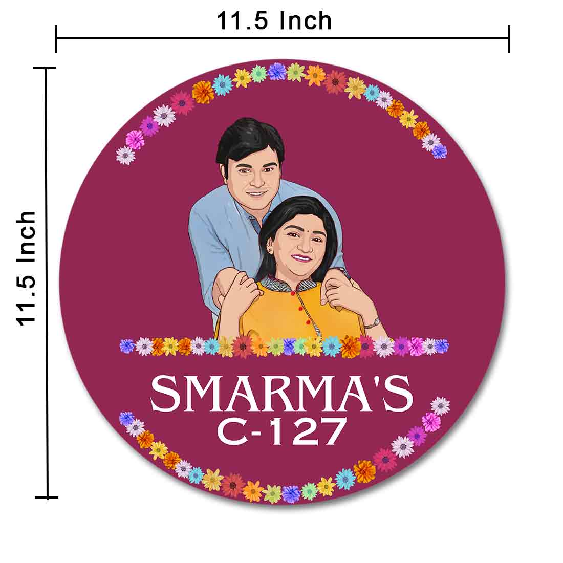 Couple Name Plate Caricature Nameplates for Home - Image 6