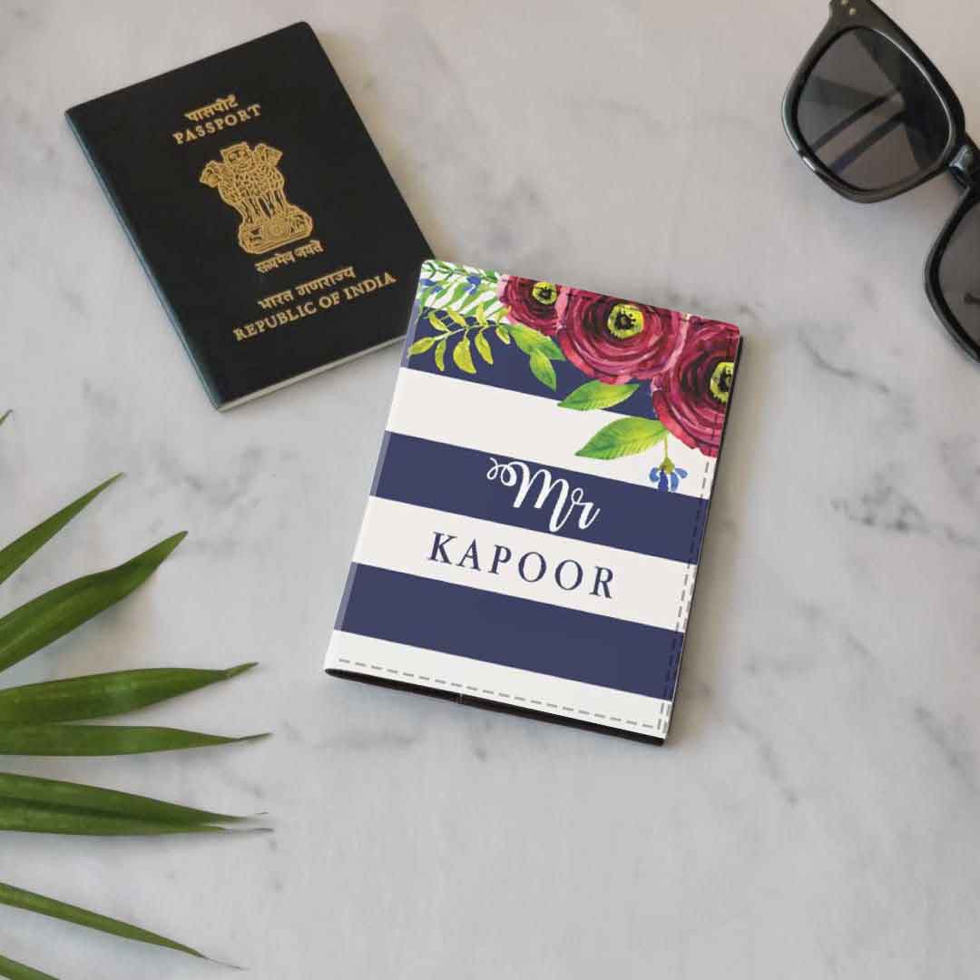 Personalize Couples Mr & Mrs Passport Cover with Luggage Tag Gift Set - Image 12