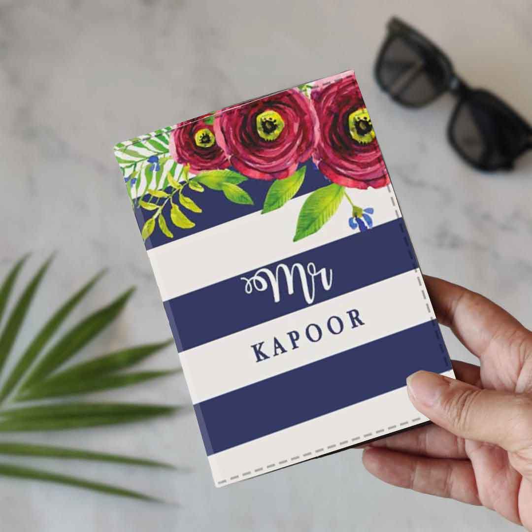 Personalize Couples Mr & Mrs Passport Cover with Luggage Tag Gift Set - Image 13