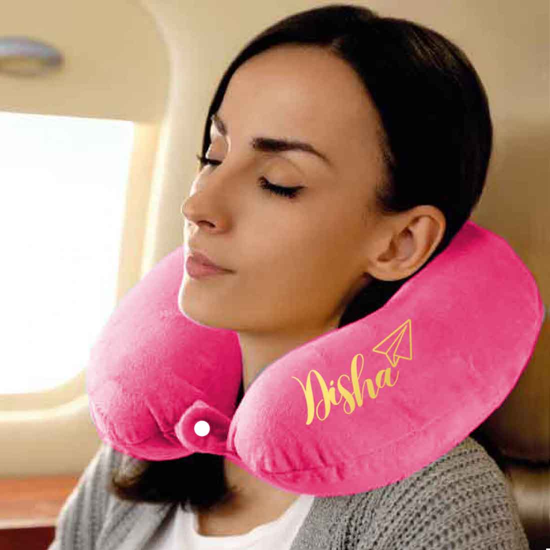 Custom Airplane Neck Pillow for Comfortable Travel with Memory Foam - Image 2