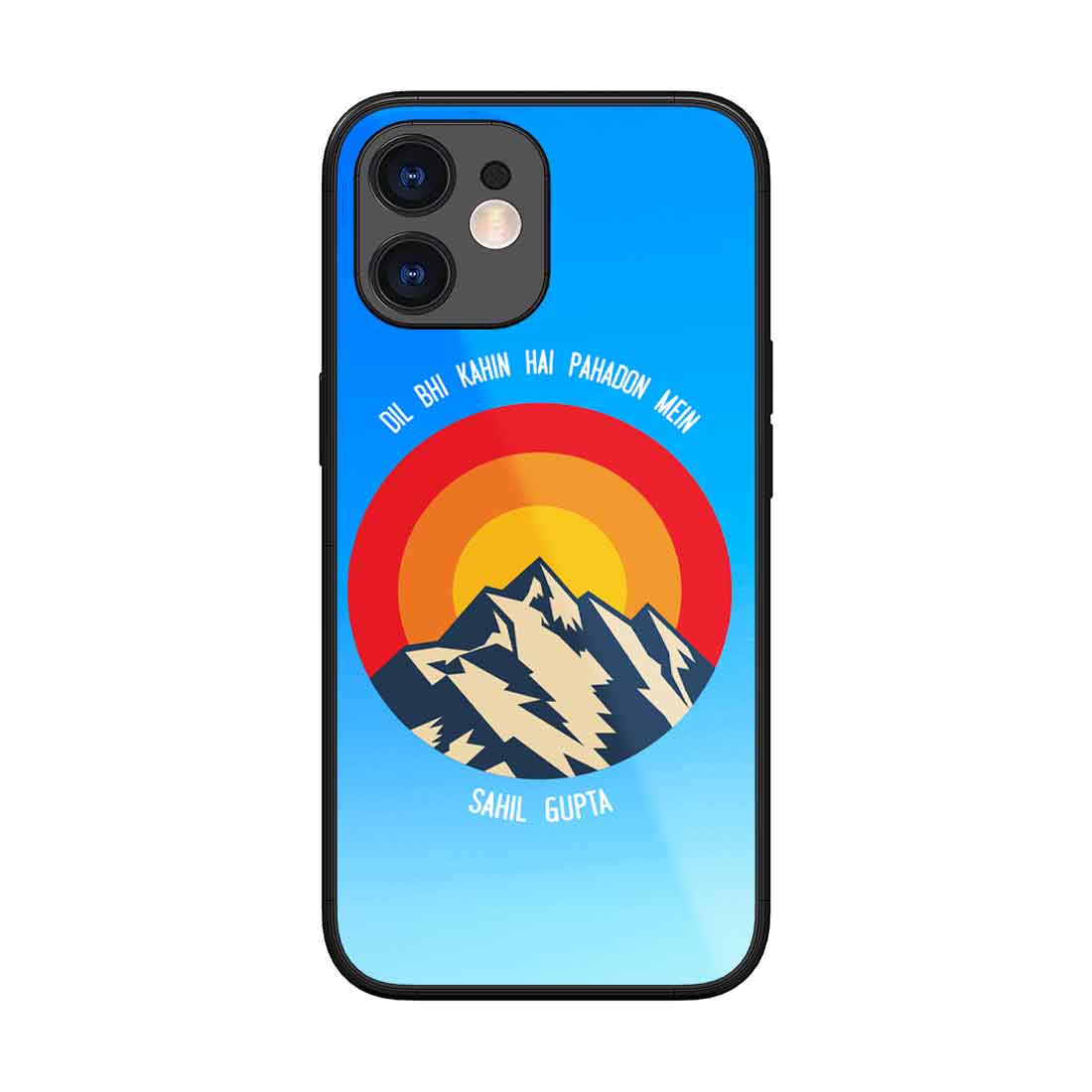 Custom Apple iPhone 11 Case Back Cover Design With Name - Adventure Mountains