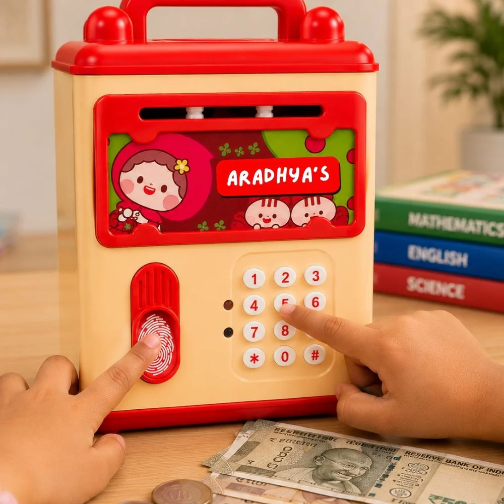 Custom ATM Piggy Bank for Kids with Music & Name Personalization | Birthday Gift & Return Gift - Image 10